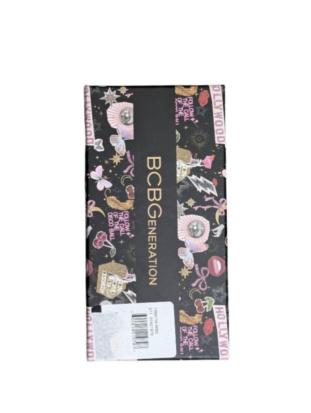 BCBGeneration Brown, Black & White Card Holder with Gold Bow Keychain - Picture 2 of 3